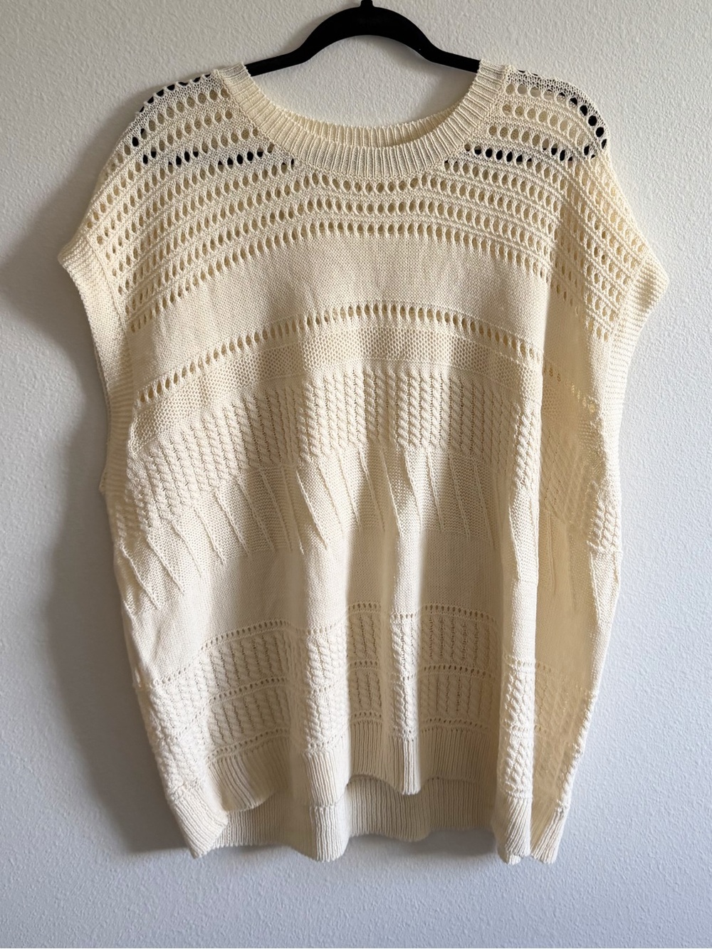 One Loved Babe Cream Knit Short Sleeve Sweater Top